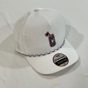 Imperial Men Golf Hat Beverage With Attitude Performance Snapback White OSFA